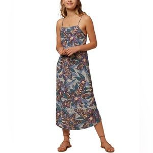 NWOT O’Neill Lexi Open Back Midi Dress